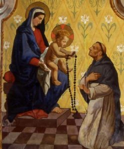 St Dominic Received the Rosary