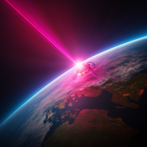 VALIS beaming a pink laser at earth, Philip K. Dick - Spud Murphy